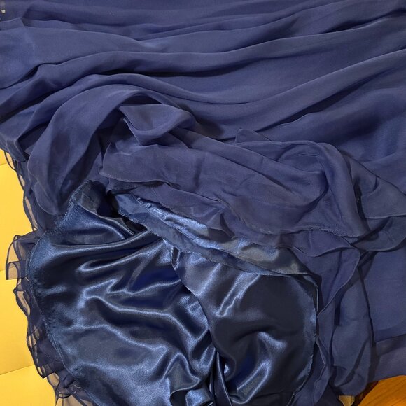 Sherri Hill Royal Blue Crystal Embellished Gown, Style 8545, Sz 4 - Picture 7 of 14